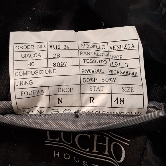 Ermenegildo Zegna-Venezia  Charcoal Men's Blazer Wool-cashmere Blend. - Picture 8 of 8